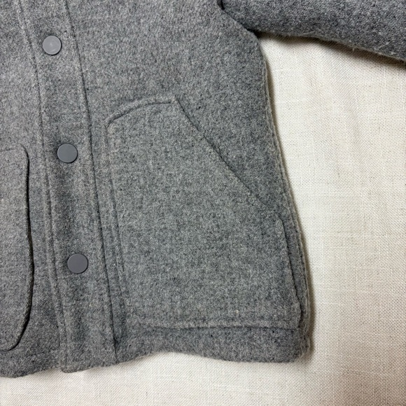 Zara Baby Boy Kids 3T 4T Wool Blend Grey Snap Pea Coat Winter Dress Fancy Pocket - Picture 3 of 6